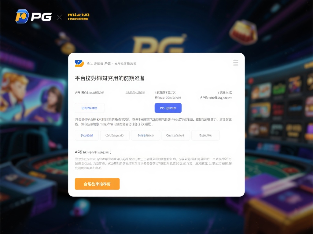 在正式接入PG电子游戏之前，平台需要做好充分的前期